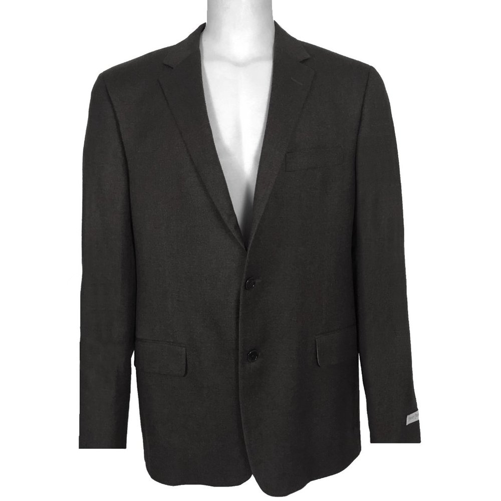 NEW $995 Hickey Freeman Sportcoat! US 46 Reg Black Wool 2 Button Made in USA